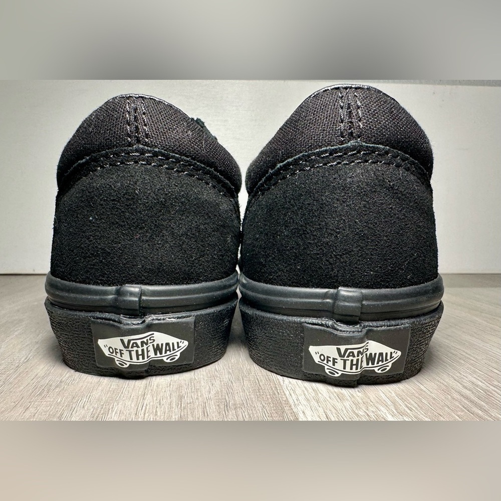 New Unisex kids All Black Old Skool Platform Canvas Suede Walking Shoes US 13.5 - Picture 7 of 10